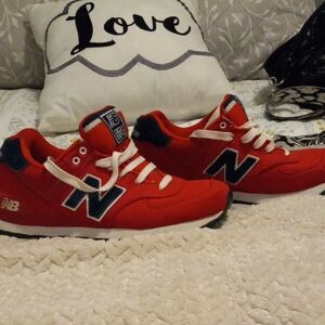 New Balance Women Bright Red Sneakers